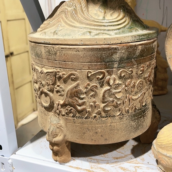 瓦当摆件摆件茶桌茶台陶瓷福****3