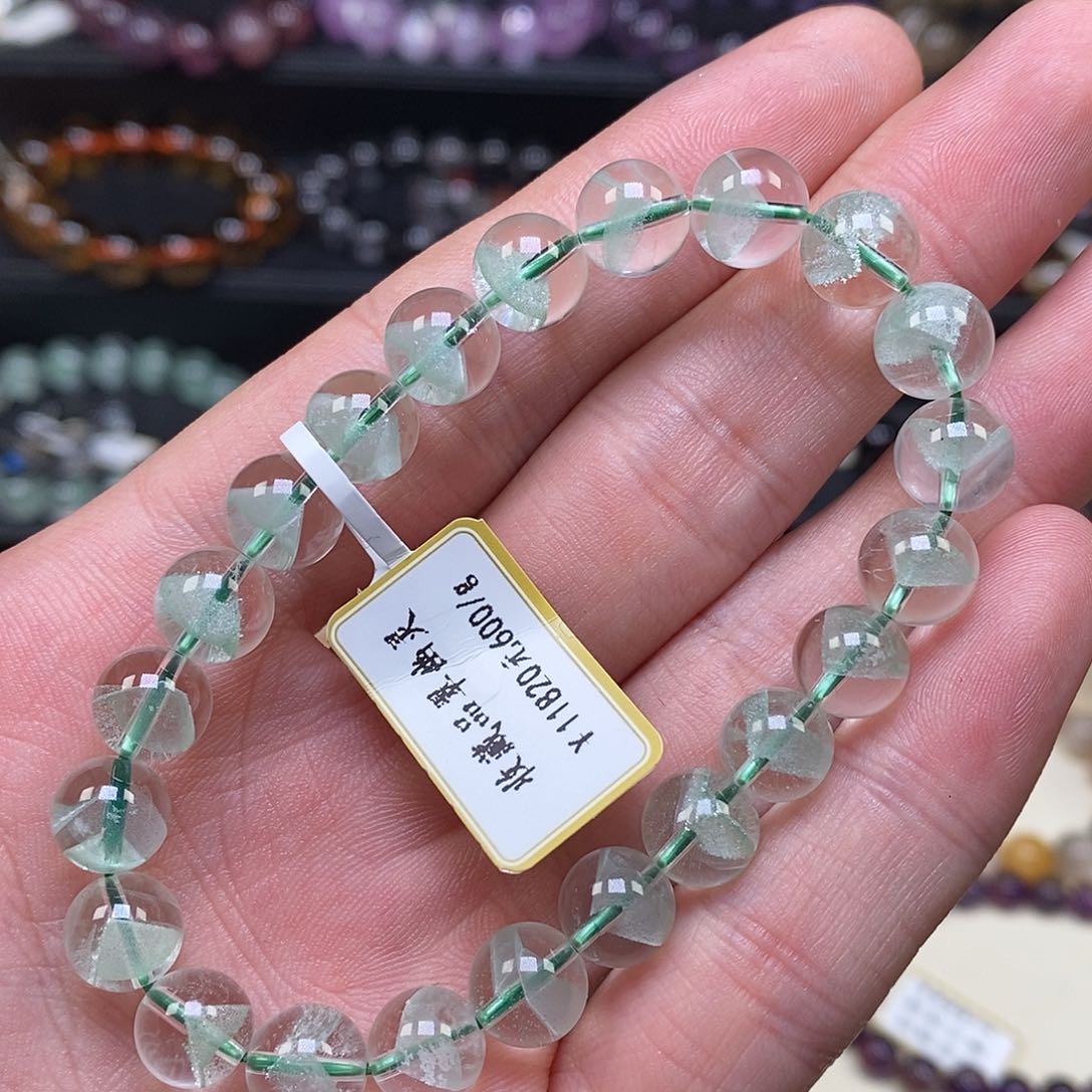 水晶手串未镶嵌翠幽灵8.6