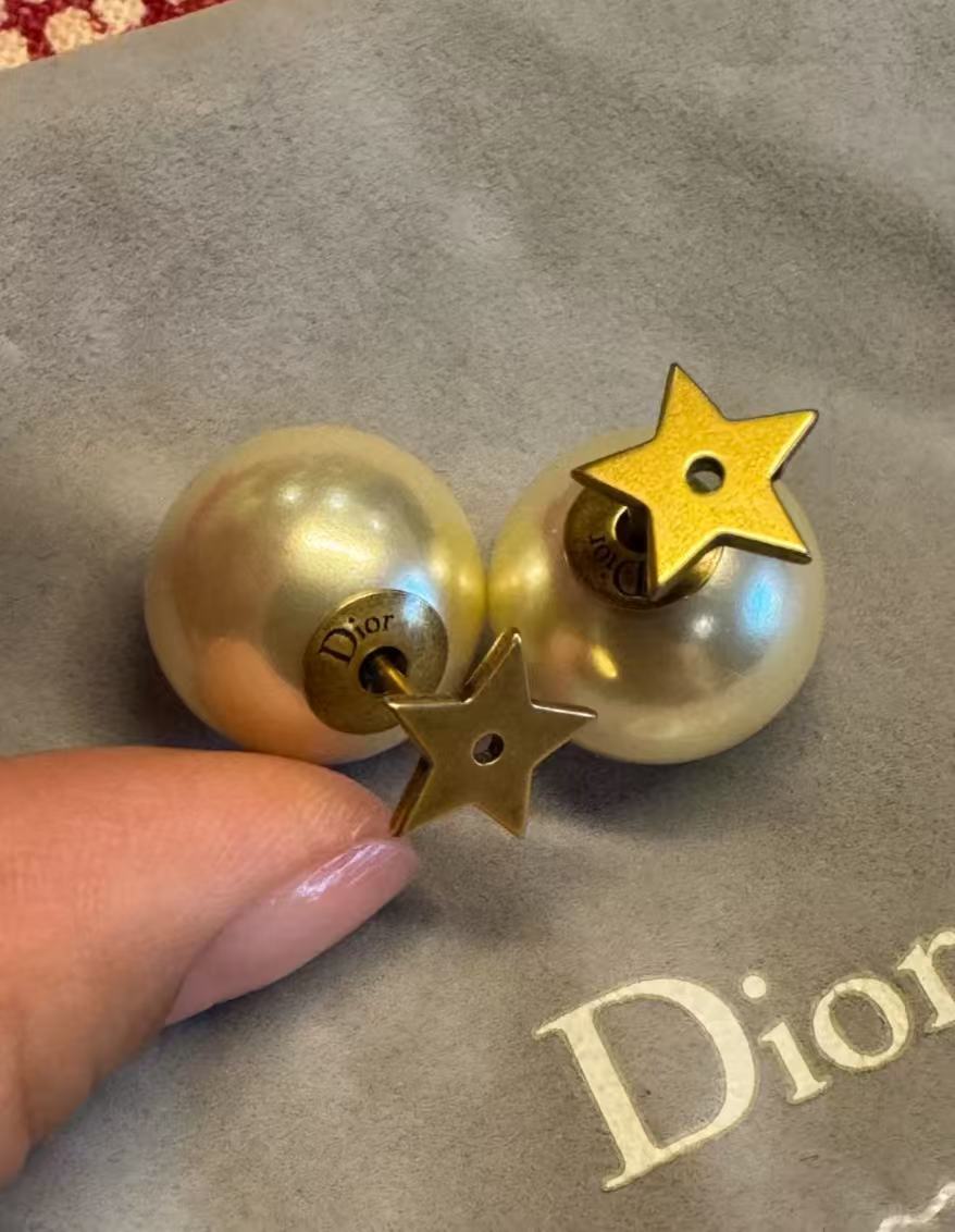 99新 DIOR/迪奥 珍珠星星耳钉/xm21253