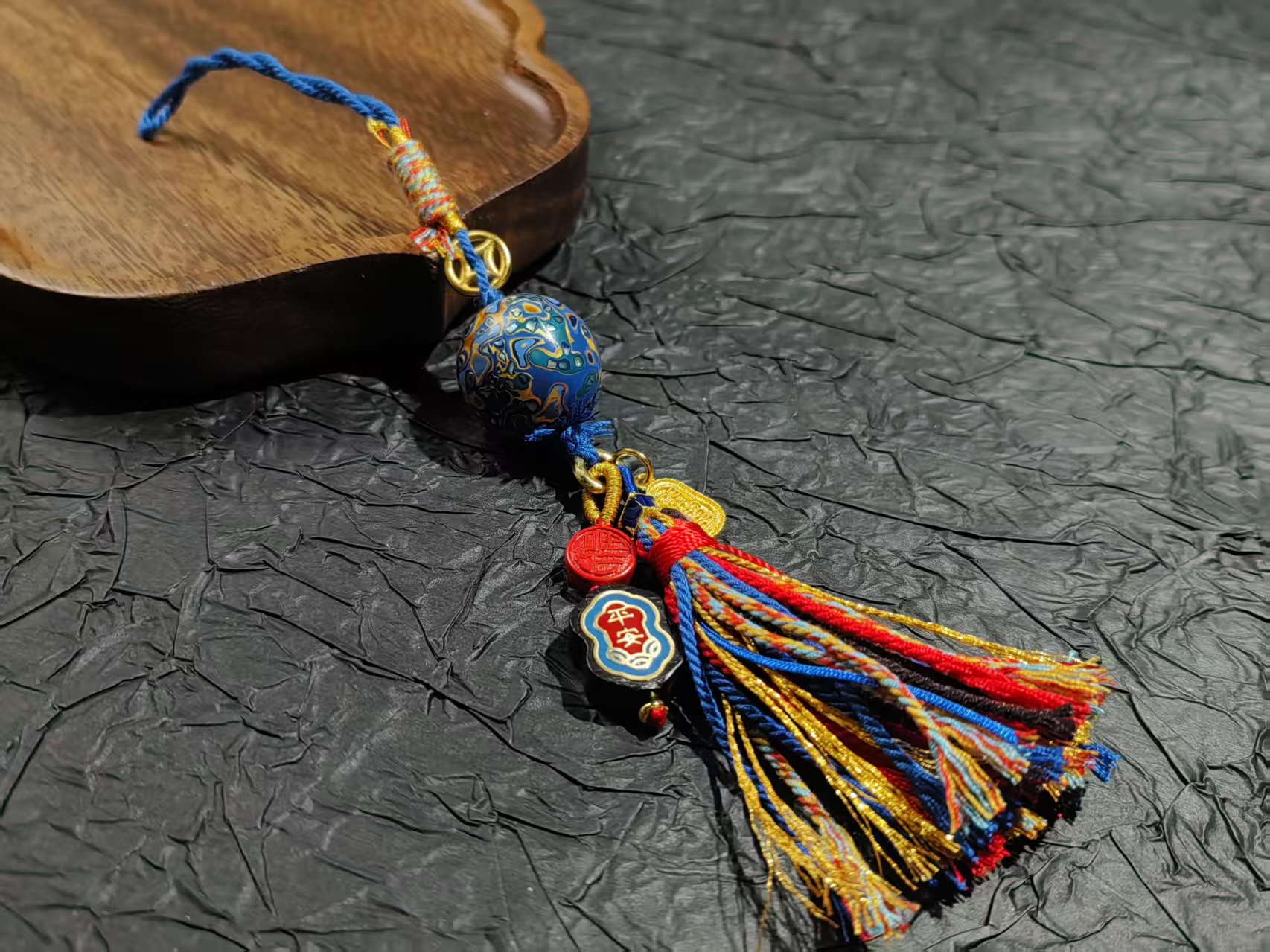 A598【金汐】蓝大漆包挂