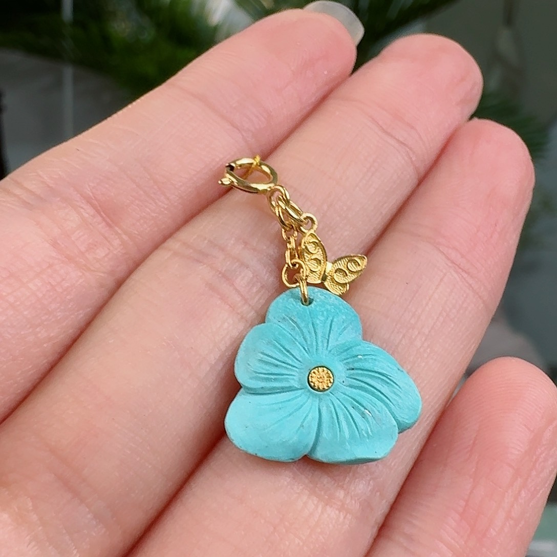 绿松石珠宝奇石18K金镶嵌