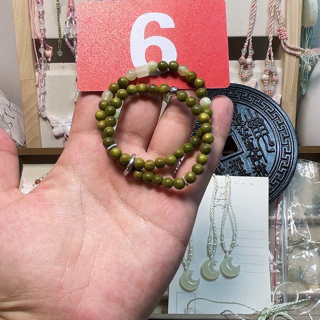 蛇纹石玉合金颈饰