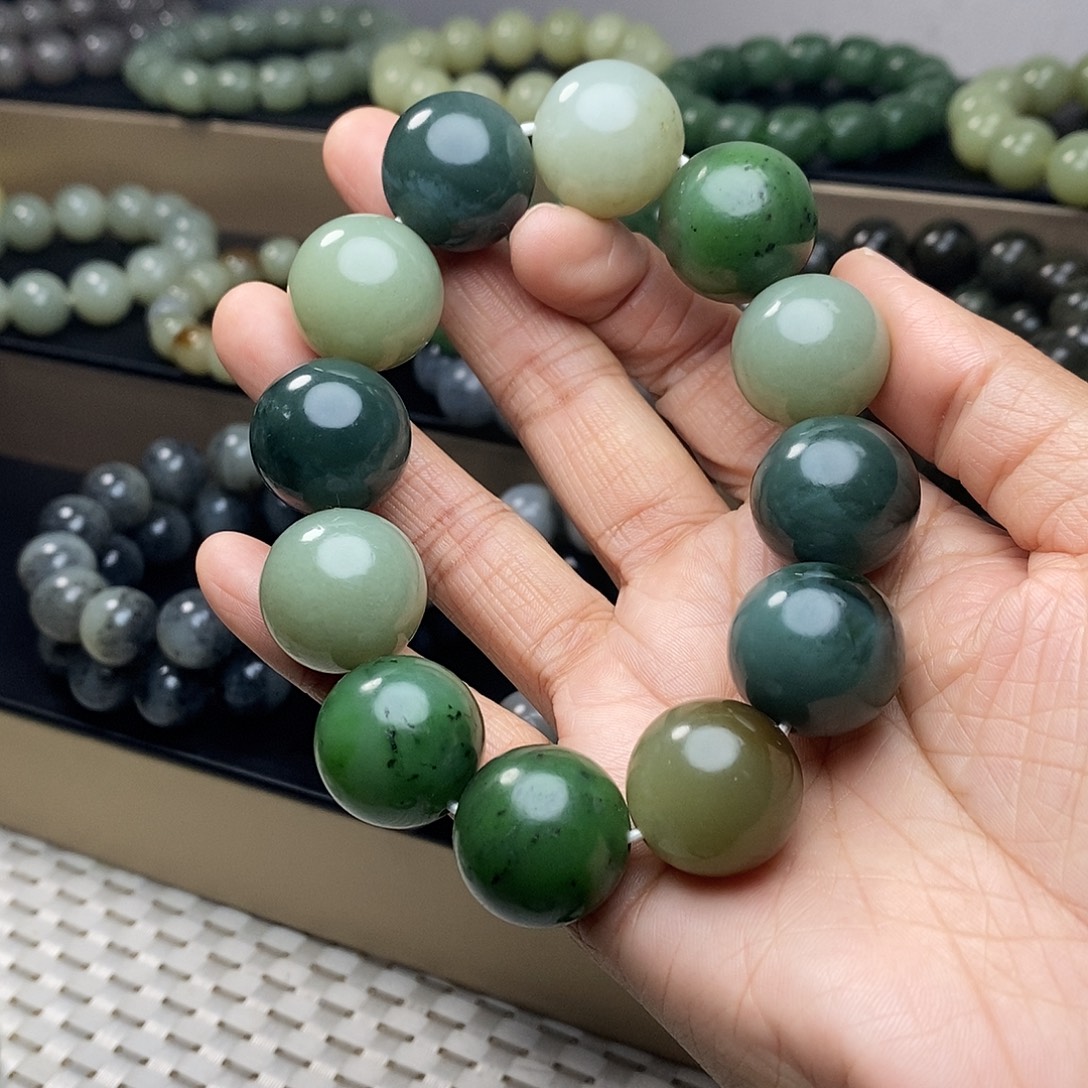 和田玉未镶嵌手链卡20