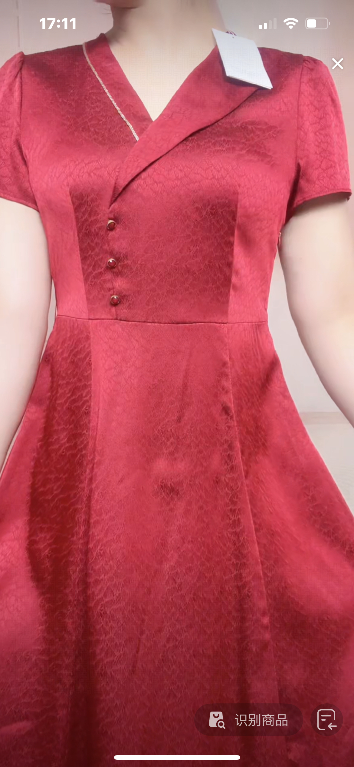 A0539默认没有腰带夏季中长款短袖女装连衣裙优雅时尚显气质