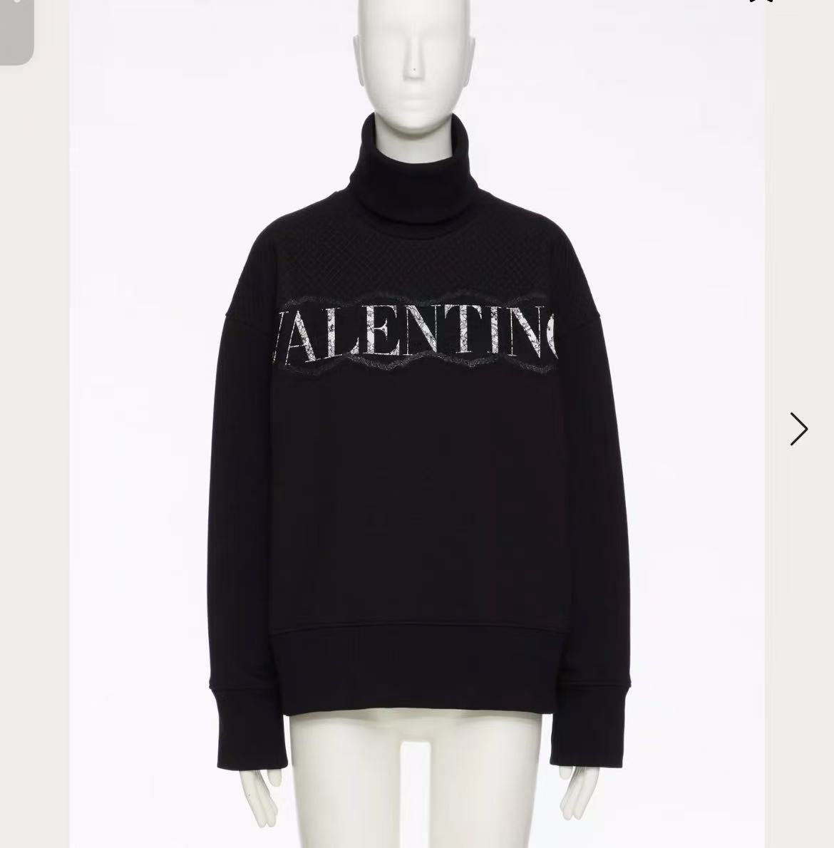 未使用 Valentino/华伦天奴 女士字母徽标高领卫衣秋冬女装时尚