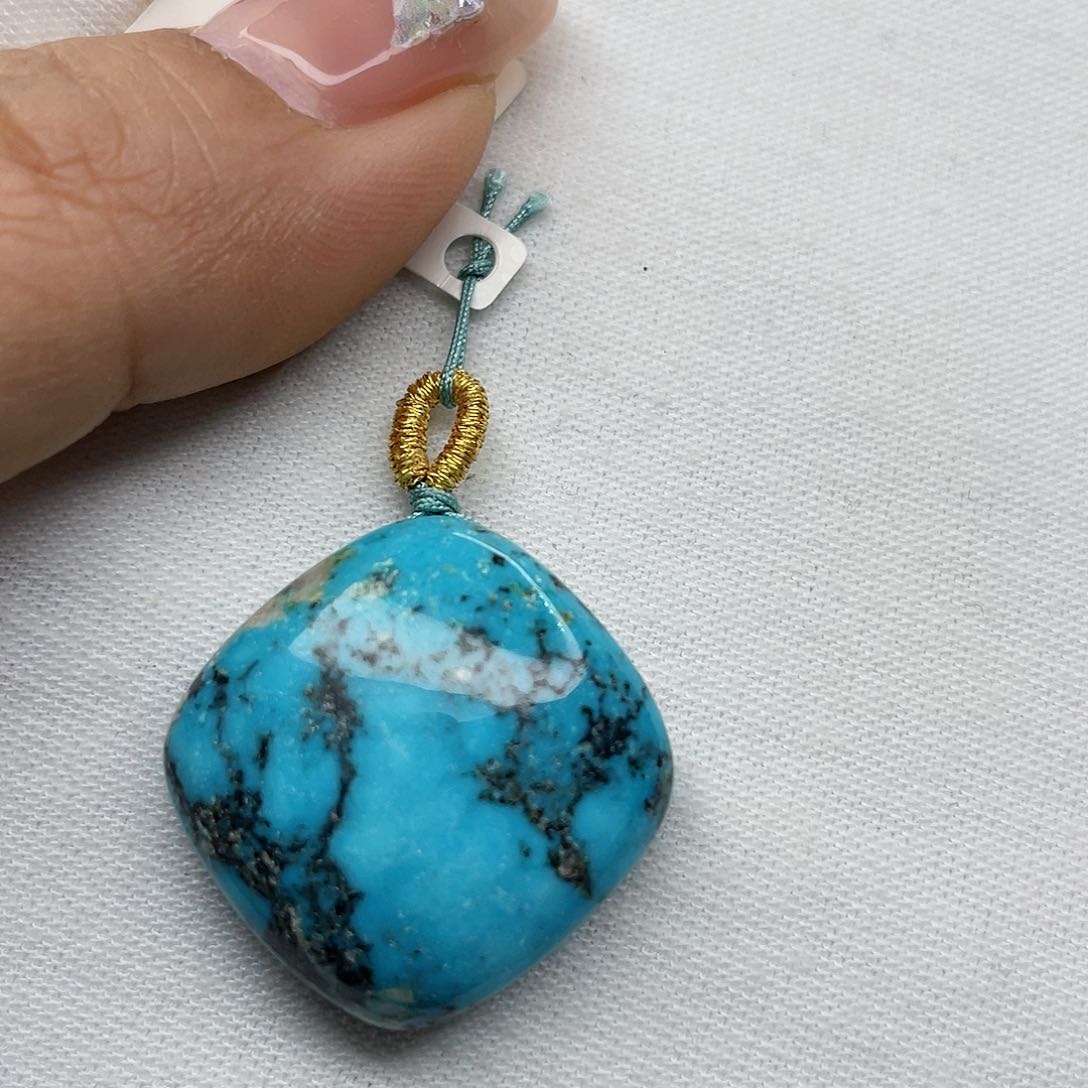 绿松石珠宝奇石银S925镶嵌