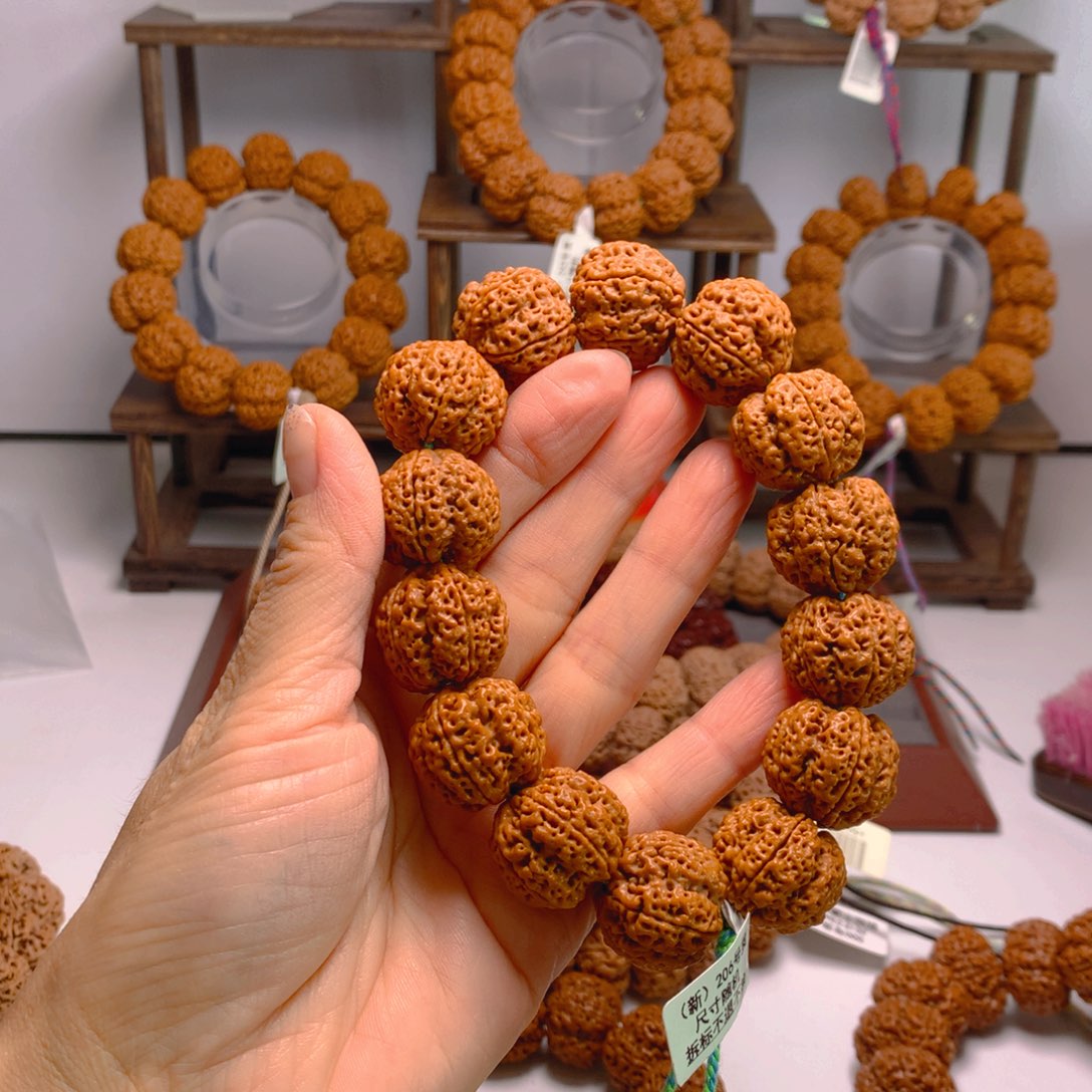 金刚菩提手串金刚菩提凹底梅花双龙