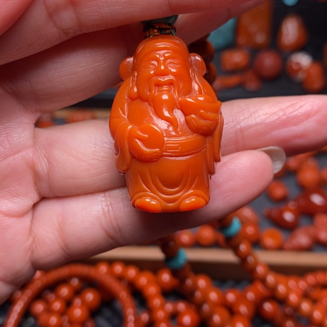 南红玛瑙精工吊坠未镶嵌