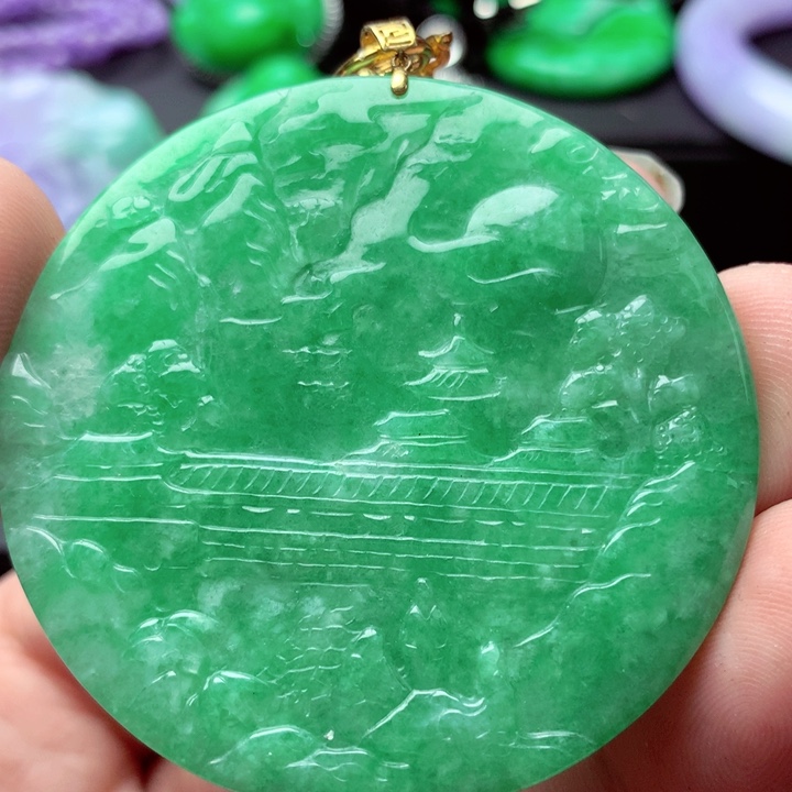 翡翠未镶嵌吊坠(不含链)