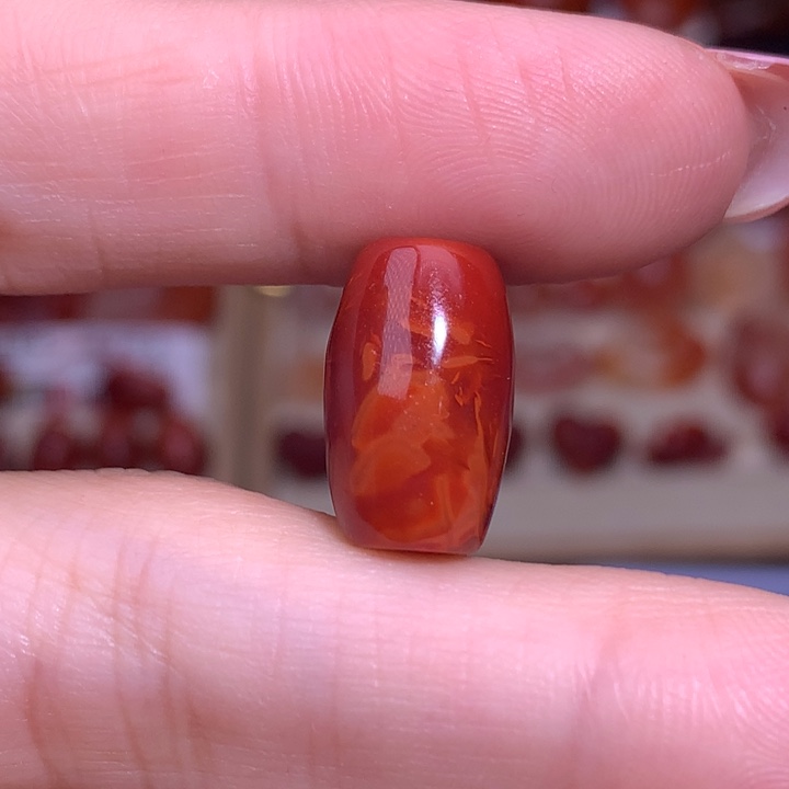南红玛瑙未镶嵌珠宝半成品桶珠16mm
