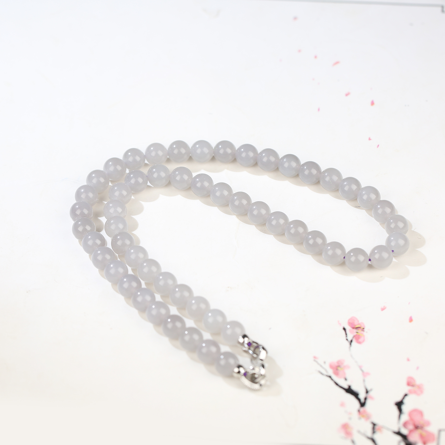 【麦子家族夏日特惠】天然和田玉烟紫项链7-8百搭时尚 XL530