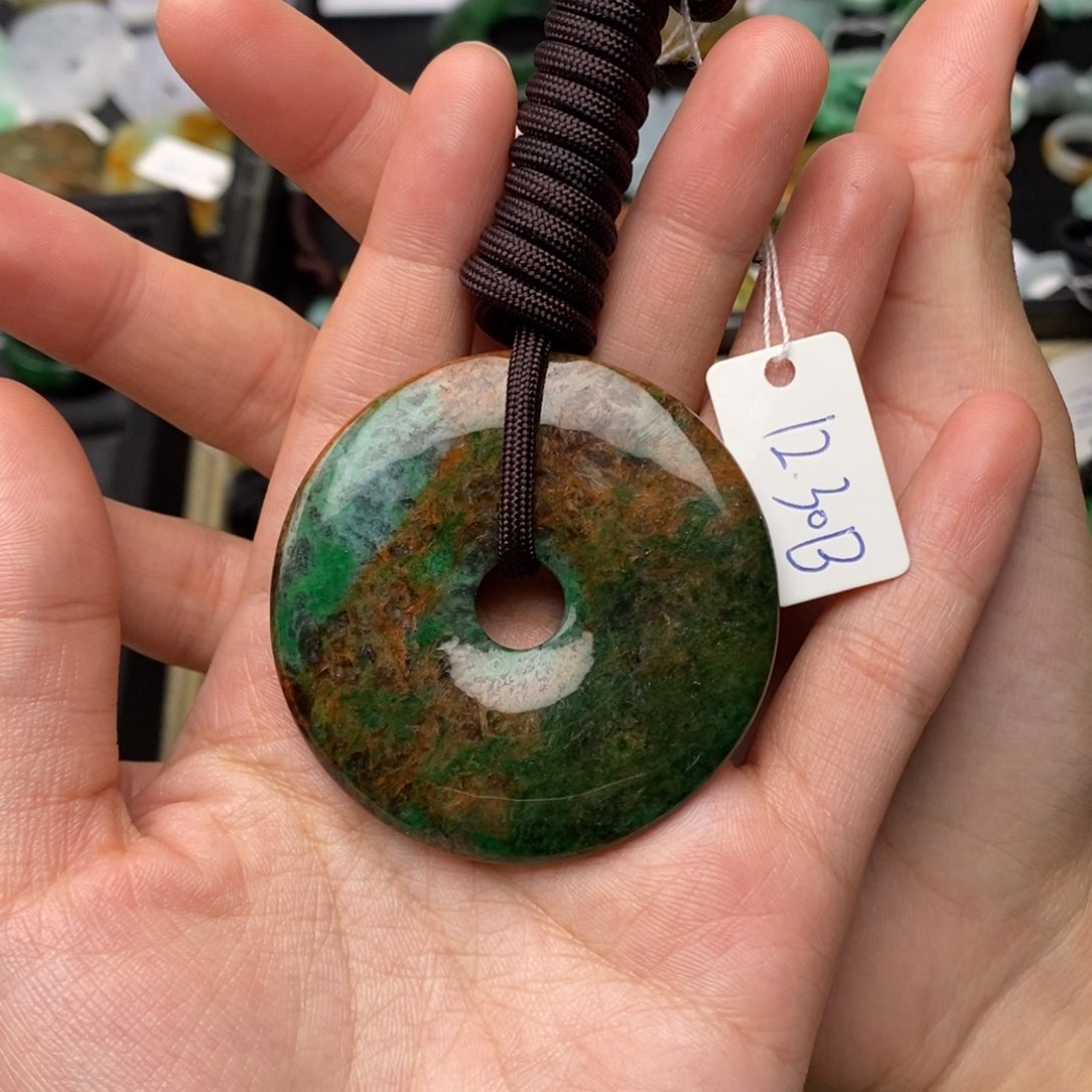 翡翠项链未镶嵌平安扣 34号