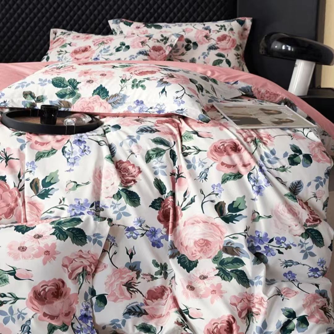 【郝】2025新款轻奢数码大版印花水养棉亲肤四件套双面