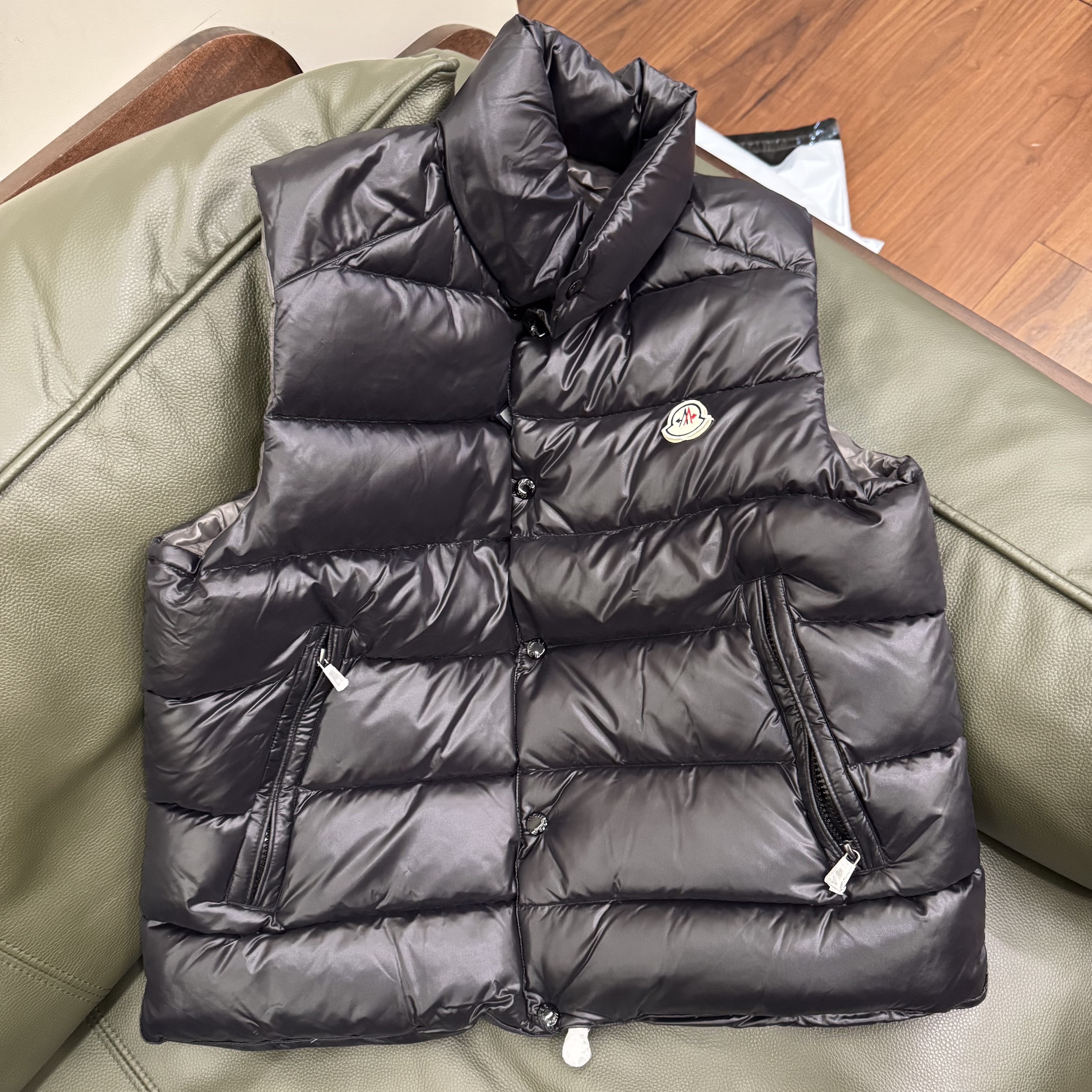 亮面羽绒马甲，男女同款