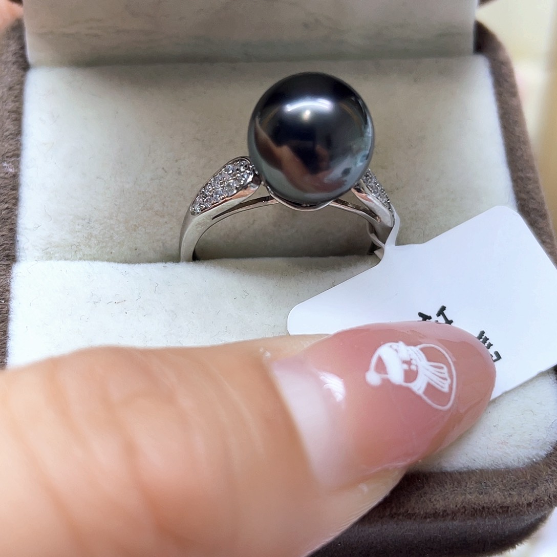 海水珍珠戒指银S925镶嵌