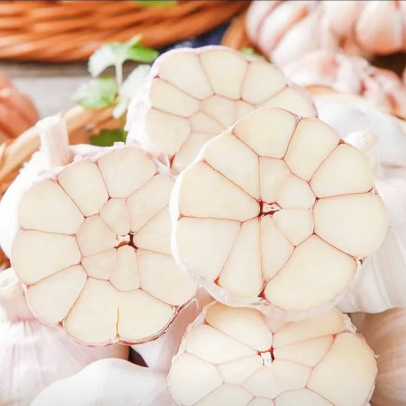 【3斤特大果】中牟农家自种紫白皮大蒜颗粒饱满蒜香味浓可吃可种