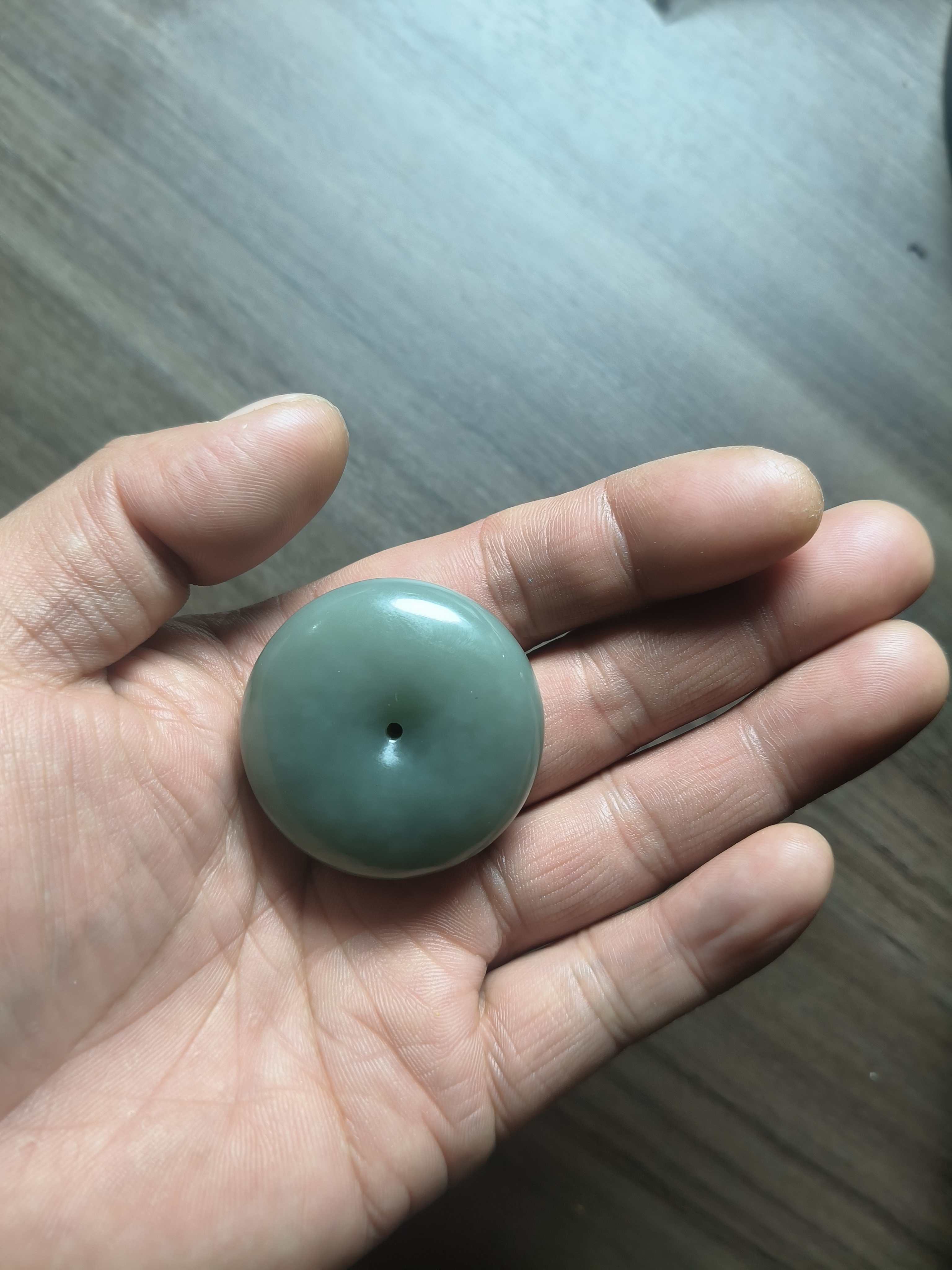 天然和田玉且末蓝平安扣