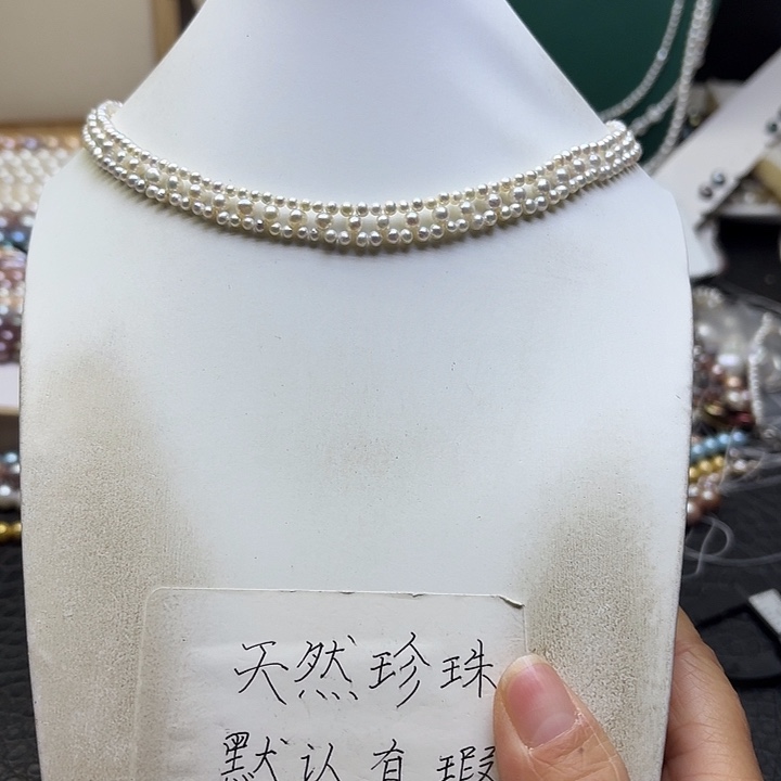 合金淡水珍珠耳饰