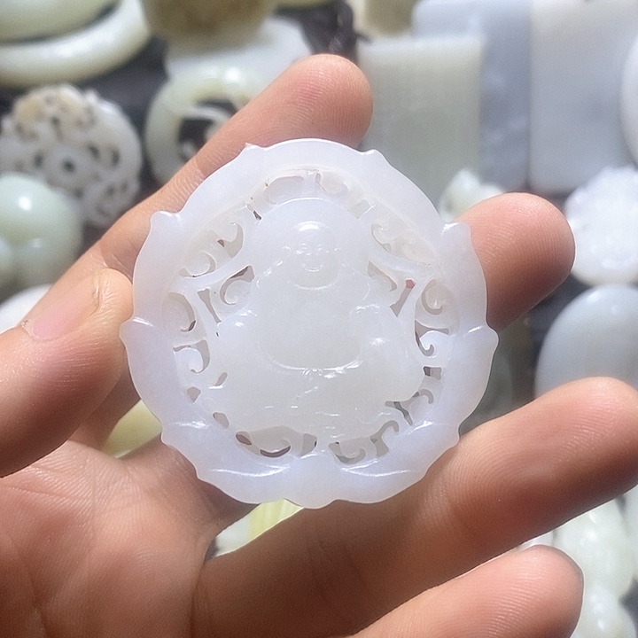 和田玉未镶嵌挂件一*