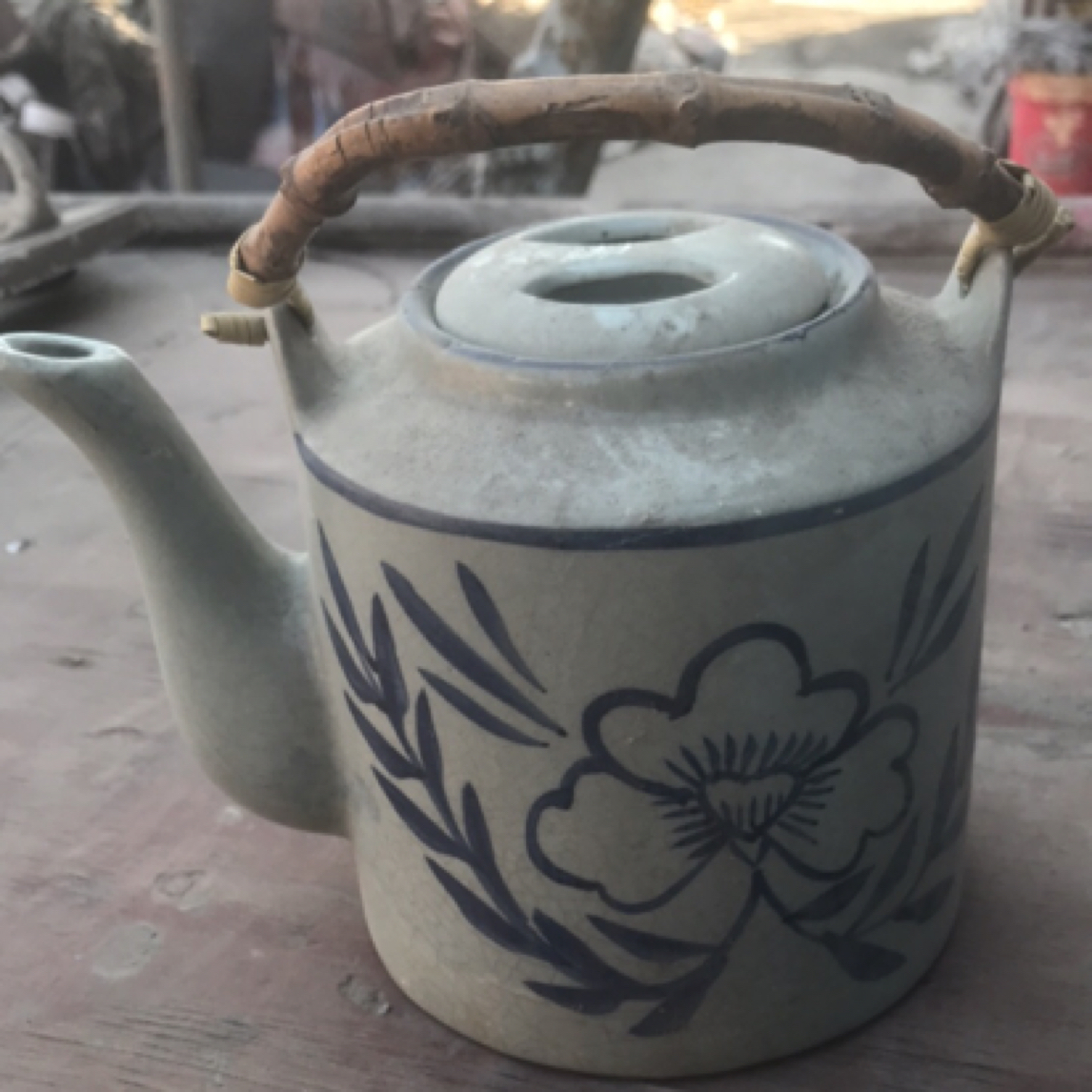 磁州窑，手绘提梁壶