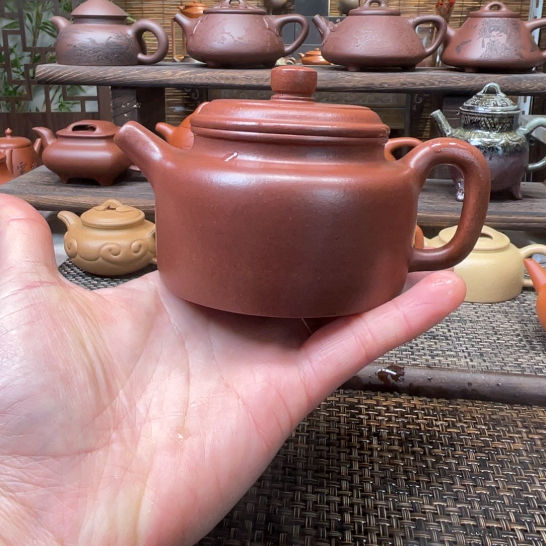 紫砂茶壶宜兴原矿紫砂手工制170