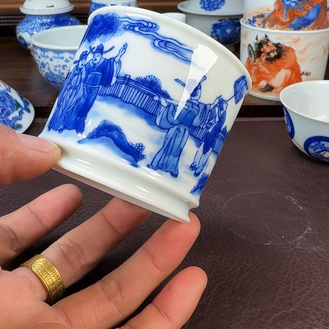 瓷片当代景德镇陶瓷手绘茶具