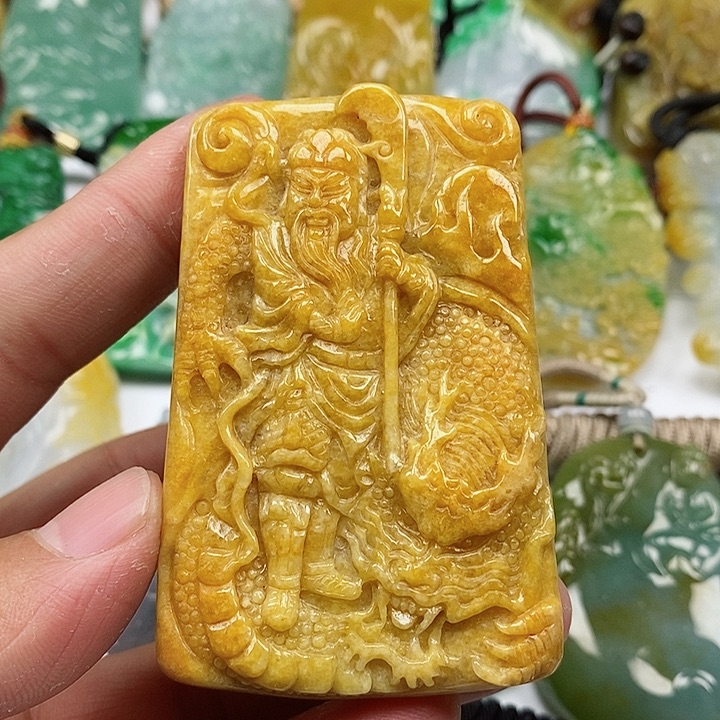 翡翠颈饰未镶嵌天然翡翠A货挂件