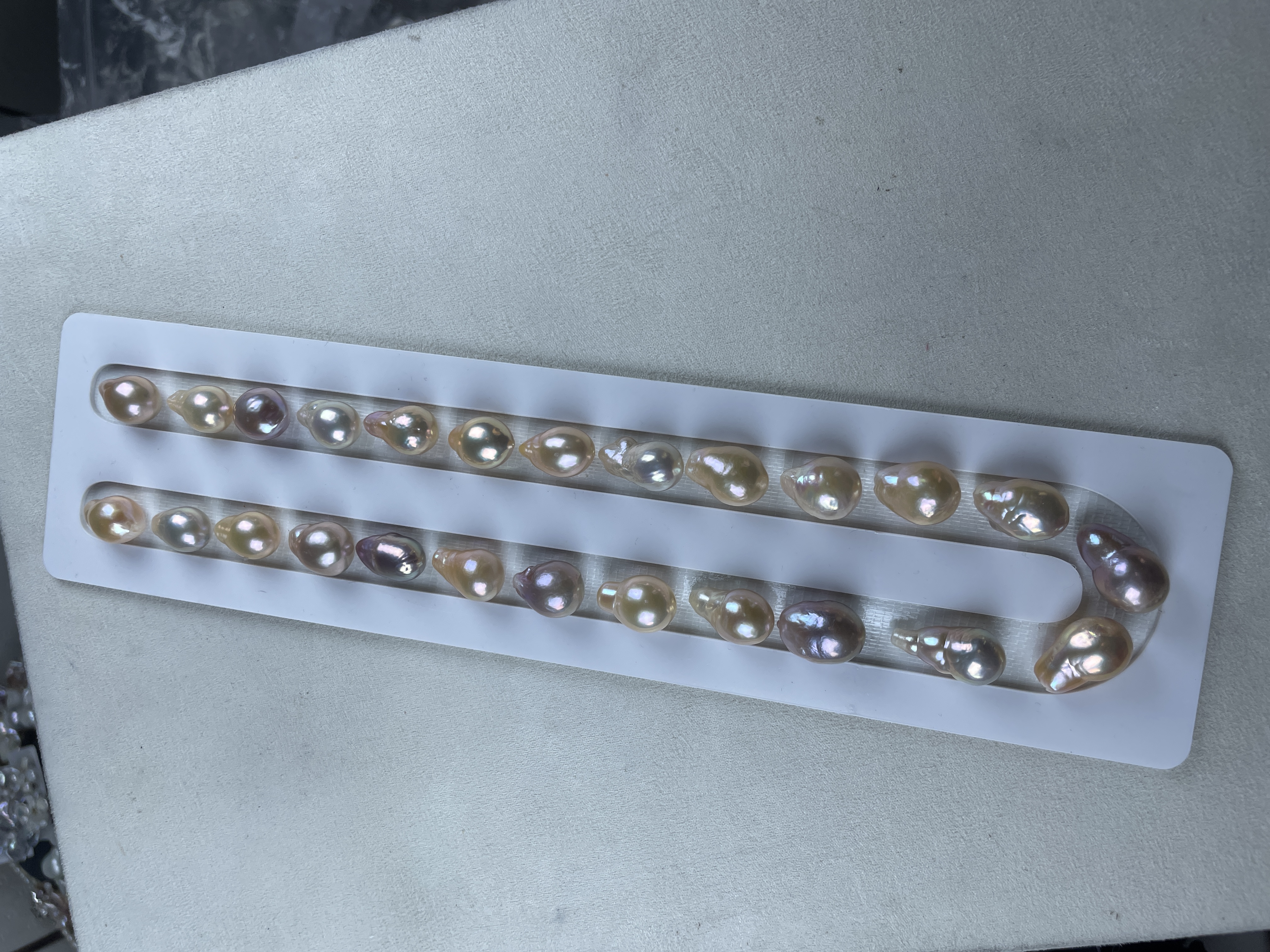 【纯恬】天然淡水珍珠炫光项链（多样性发货发一）天然纹理 默认微瑕