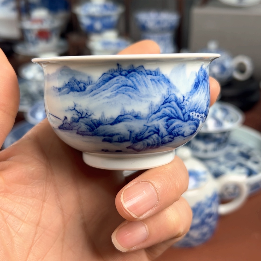 陶瓷茶具山水茶具