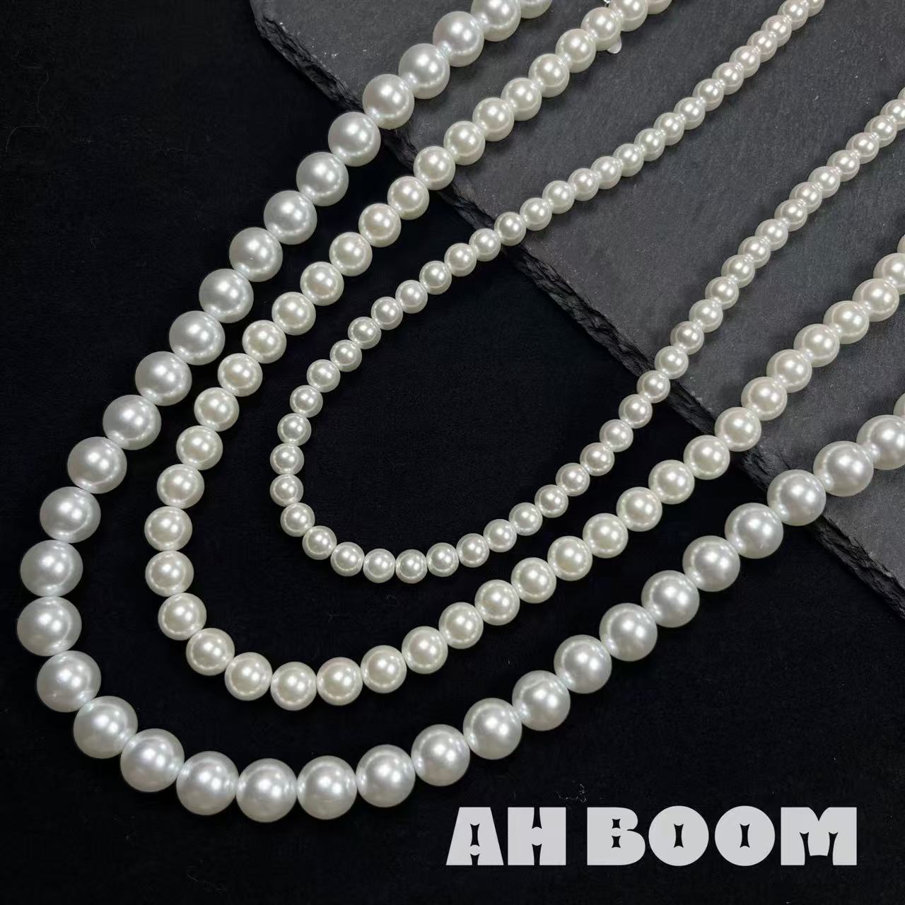 925银银制品 【珠珠项链】百搭白色珠珠纯银轻奢素银可调节项链Y103