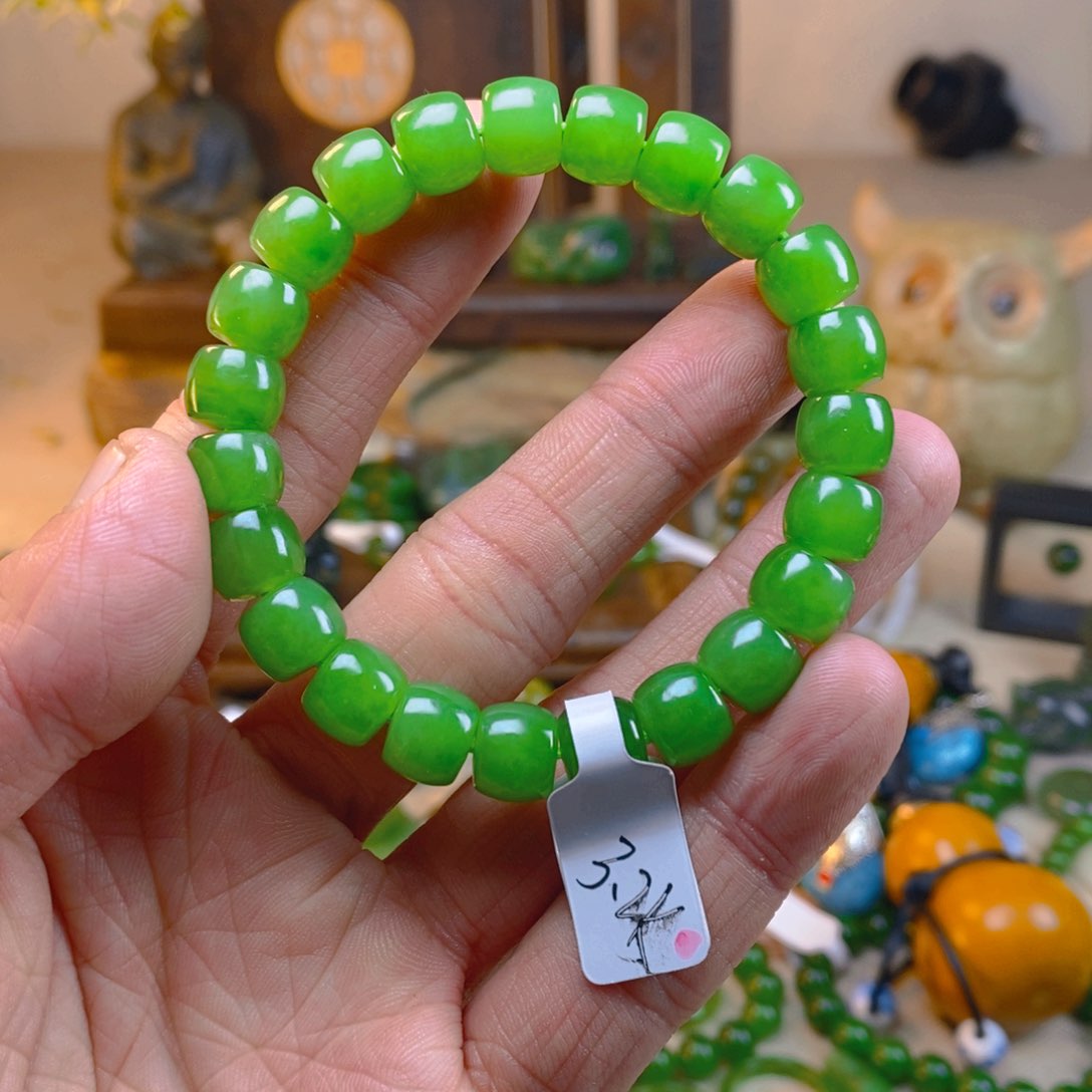 和田玉手串未镶嵌?***秋