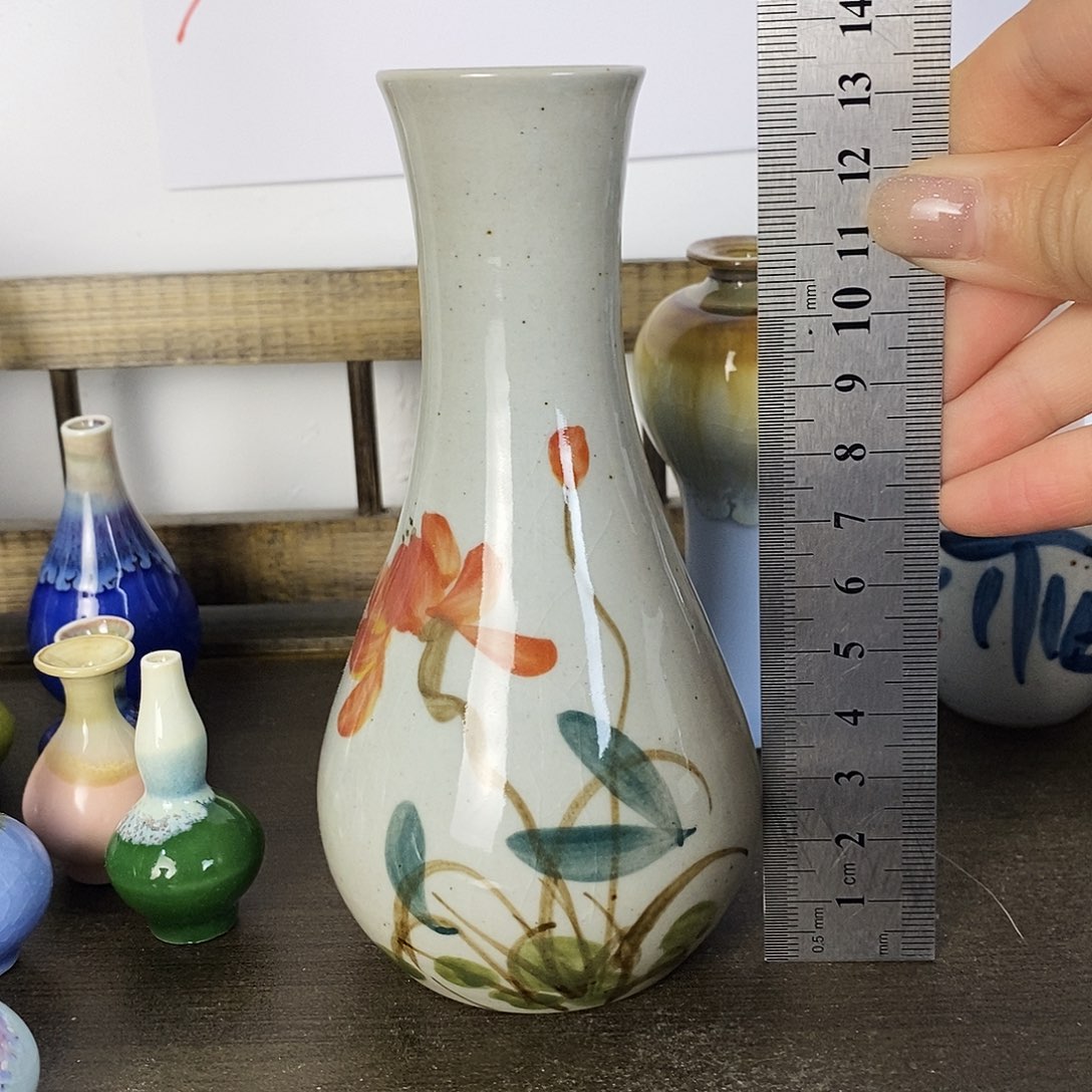 摆件景德镇高温陶瓷小花瓶