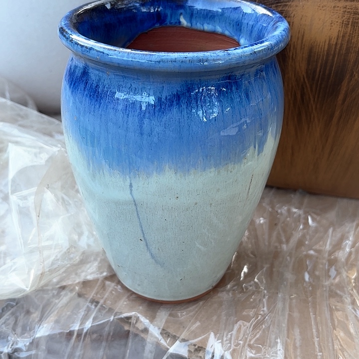 紫砂茶碗蓝口径12高度18一个
