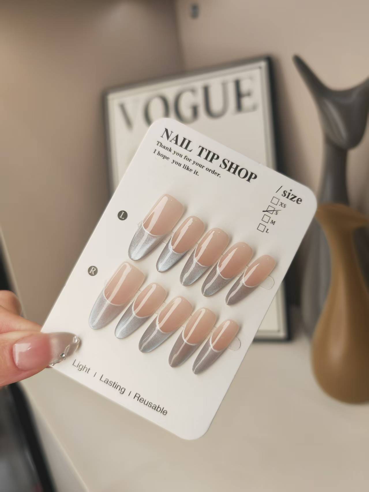 柔粉法式--百搭简约短款裸色手工穿戴甲高级显白气质美甲