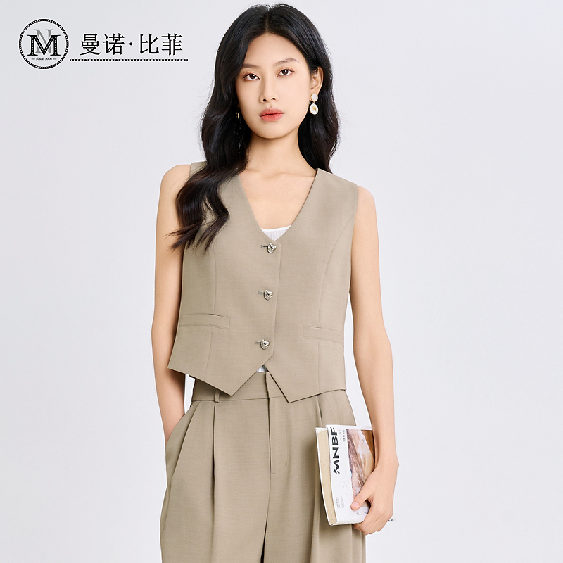 【白姐专属】曼诺比菲百搭休闲西装马甲MFAG123331