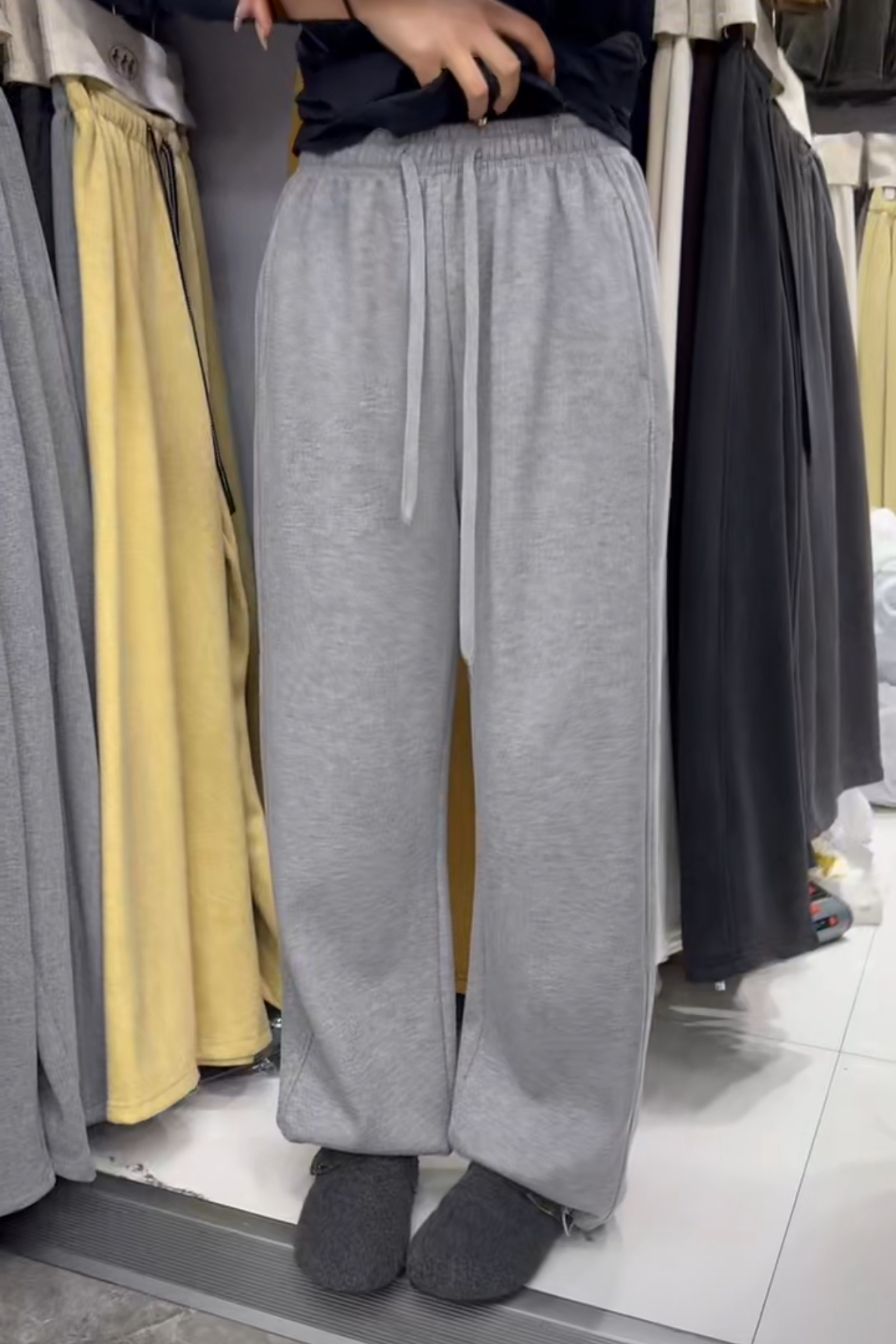 开开家~加绒加厚直筒两穿休闲裤6827（可阔腿可束脚）