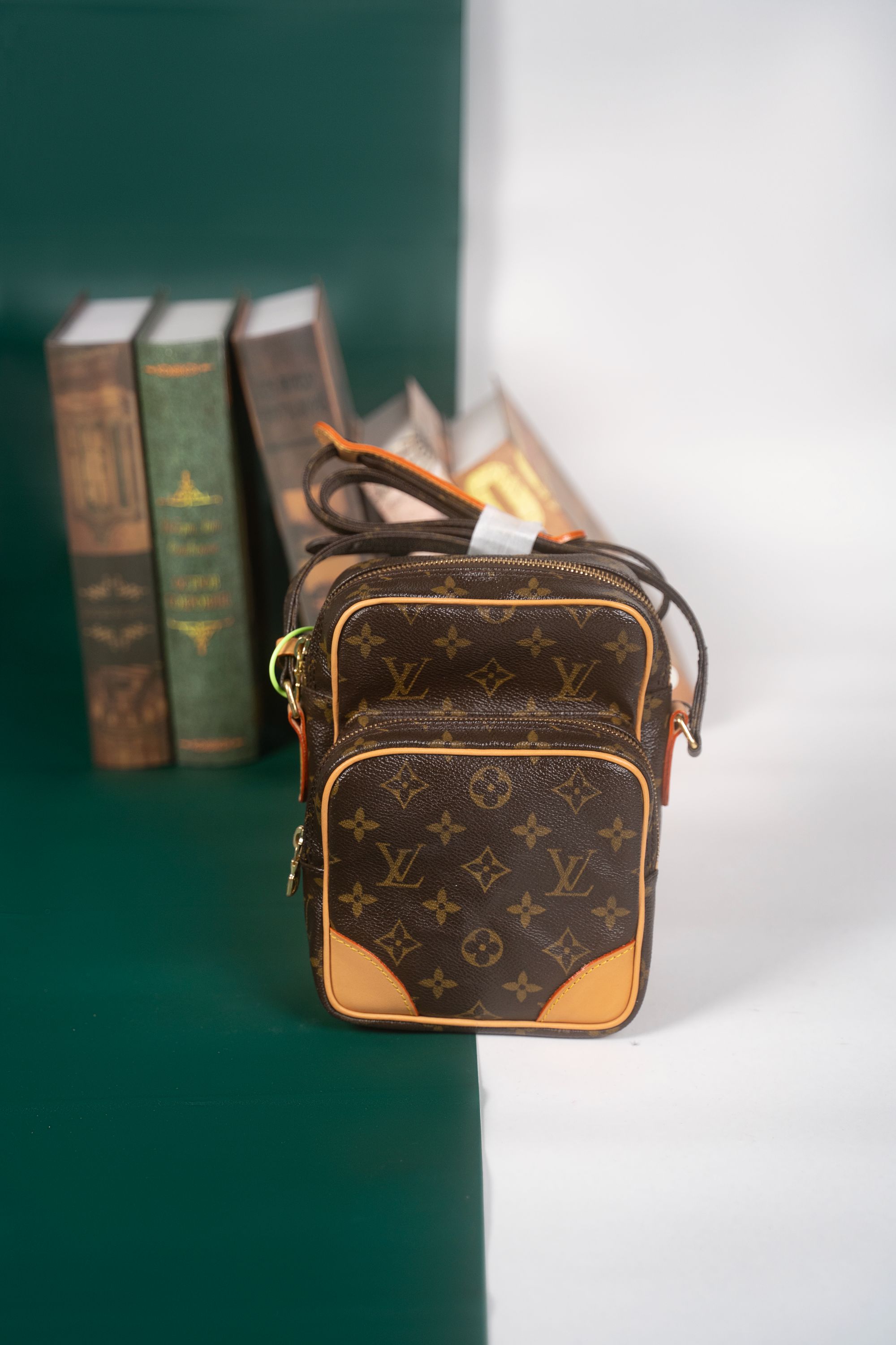 95新 LouisVuitton/路易威登 中古经典竖版双层相机包棕色男士