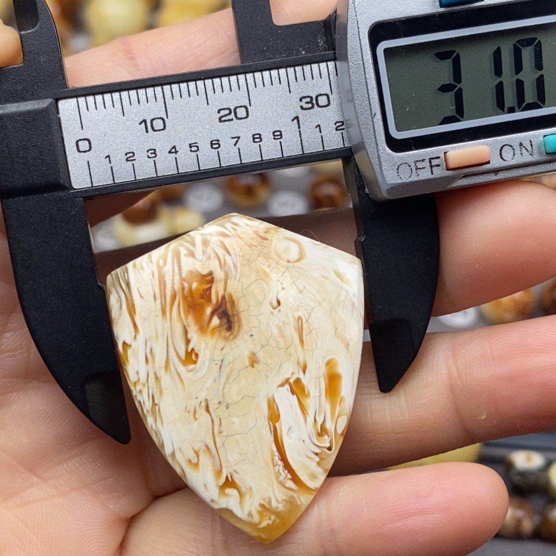 未镶嵌琥珀戒指盾牌