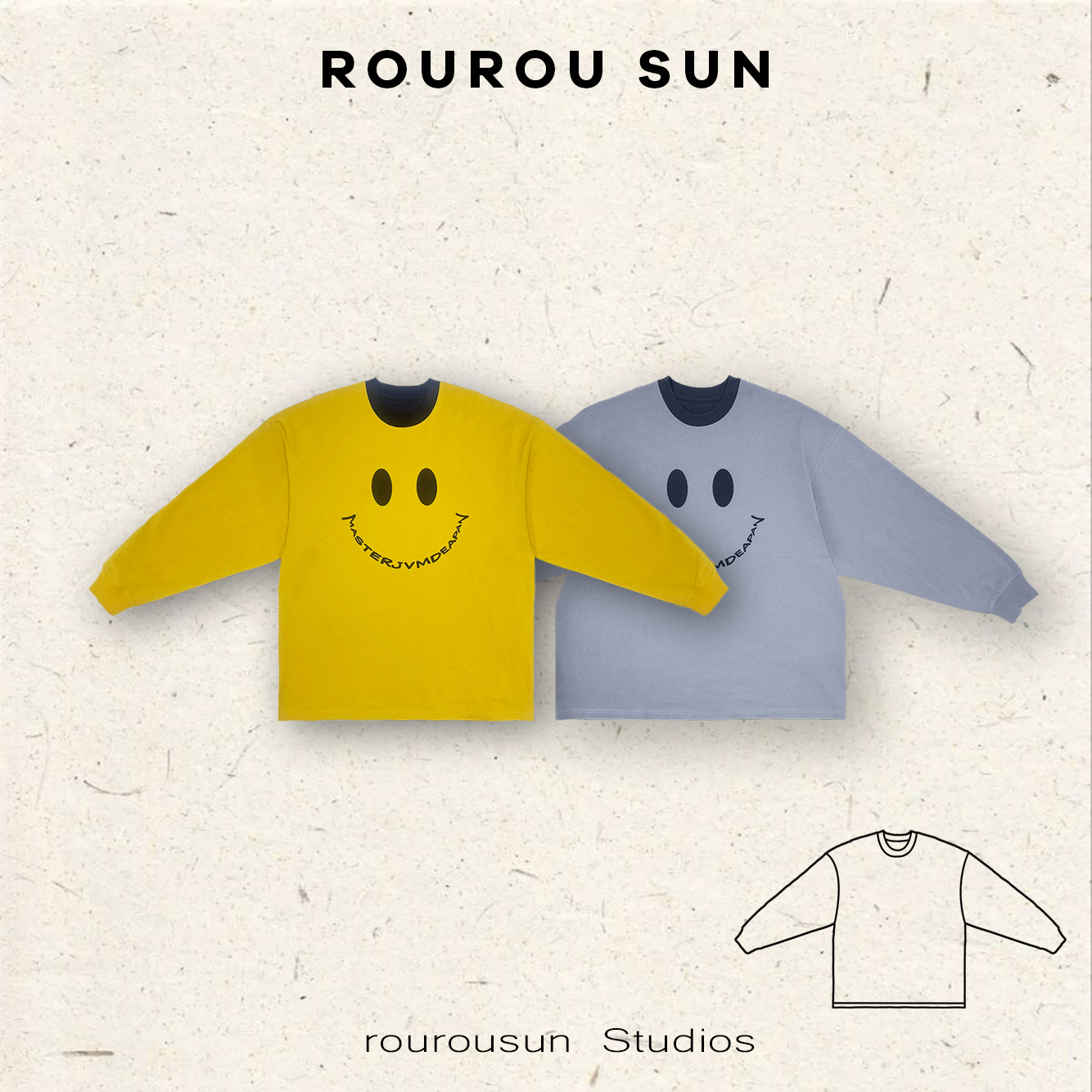 29388冬款女装韩版笑脸撞色百搭休闲圆领宽松长袖T恤