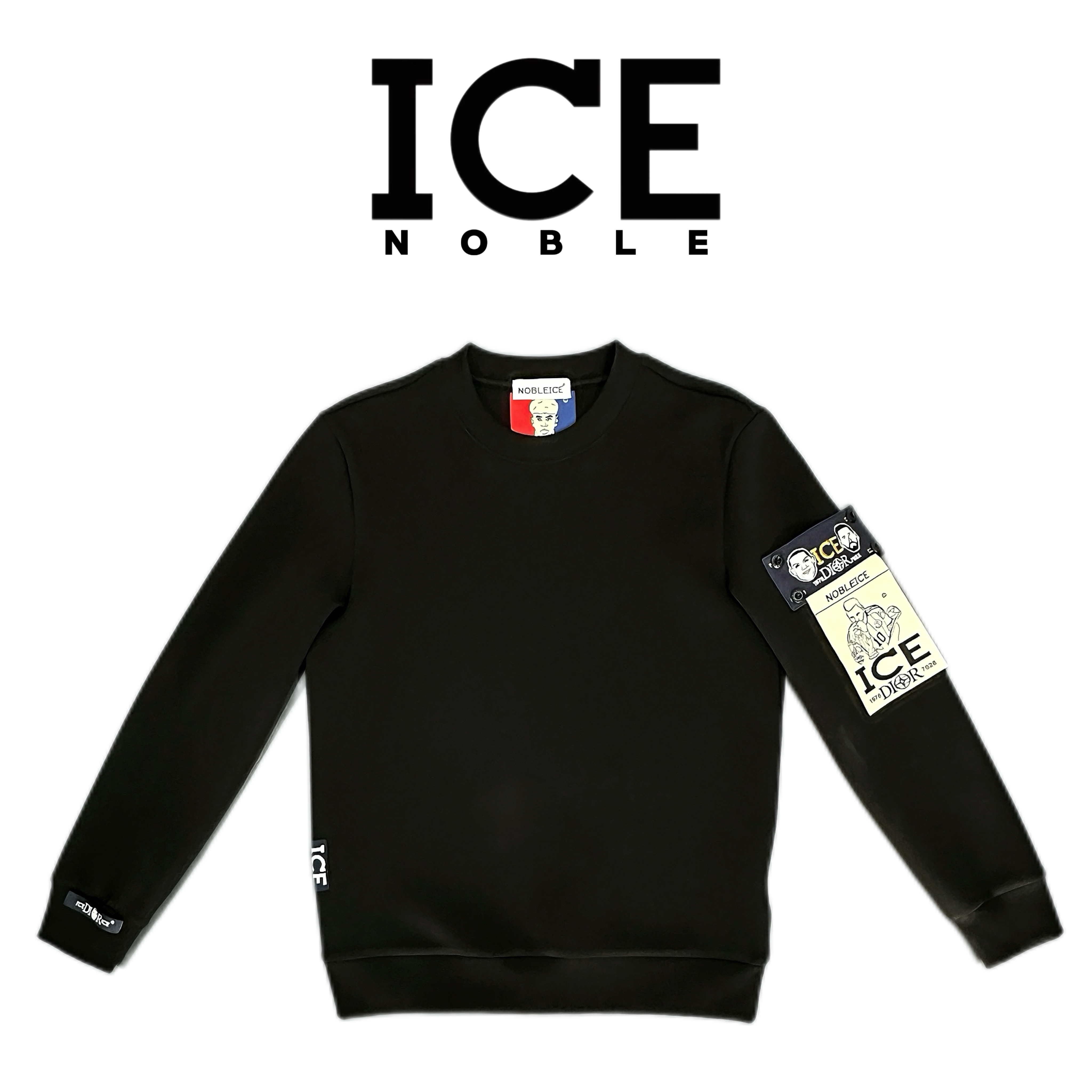 ICE NOBLE/意大利奢品秋冬圆领套头时尚百搭卫衣休闲长袖