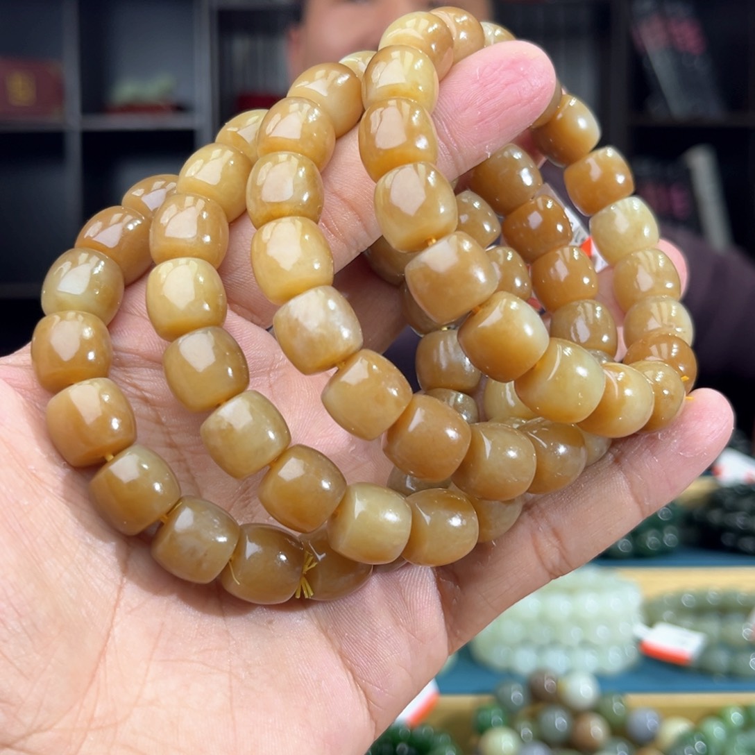 和田玉未镶嵌手串纯天然和田玉新疆且末金山12多样性发其一