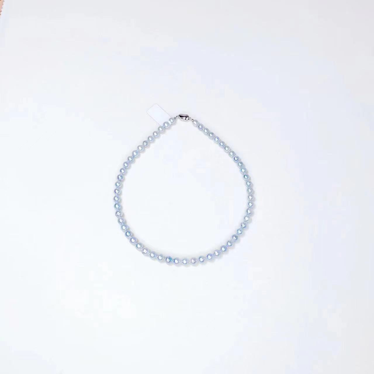 【大D】海水真多麻全珠链带真科研大证/7-8MM