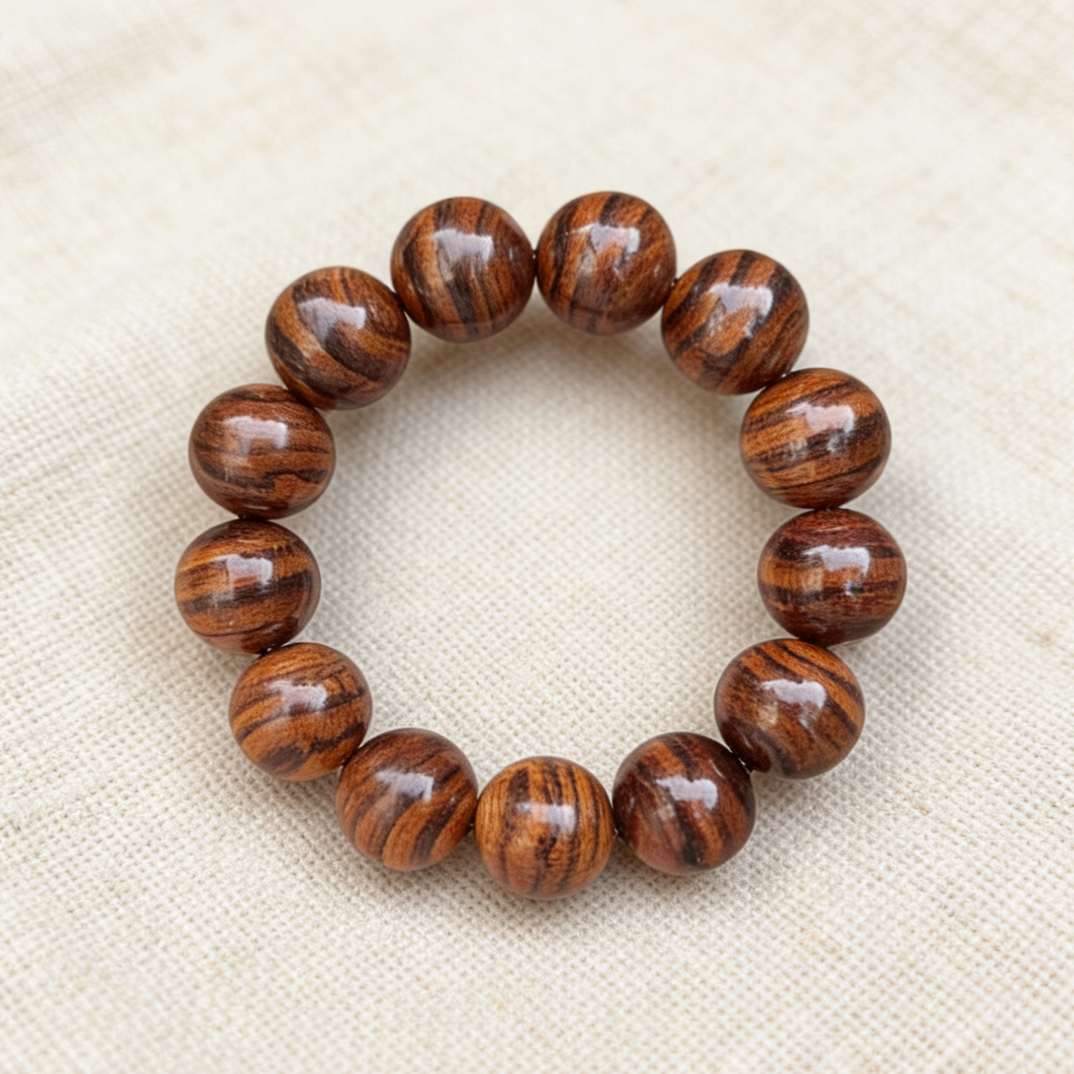 海南黄花梨油梨18mm山水虎皮纹手串（多样发一¥