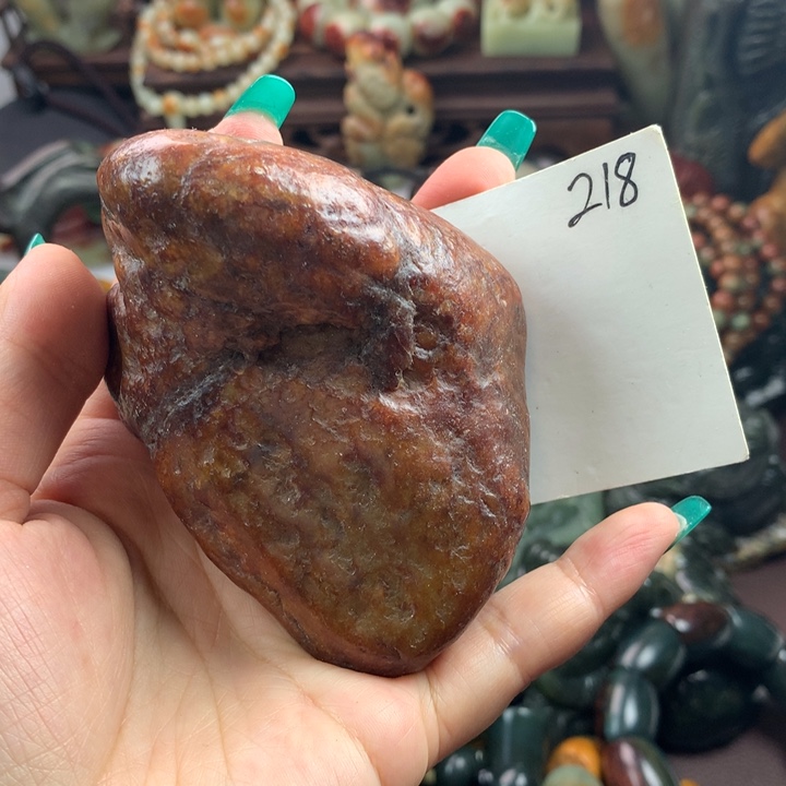 岫岩河磨玉（透闪石质玉）把件未镶嵌