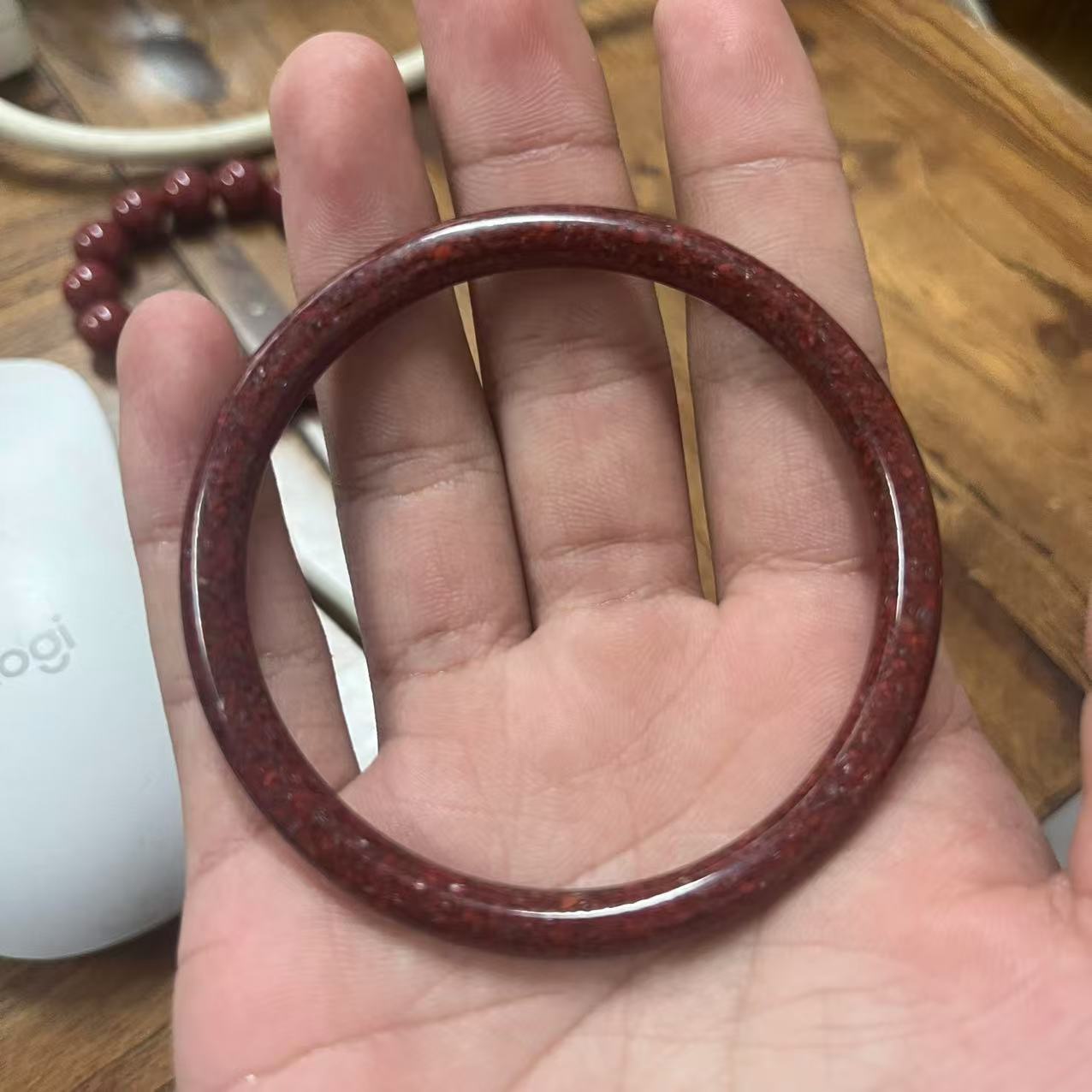 含辰砂工艺品颗粒朱砂手镯