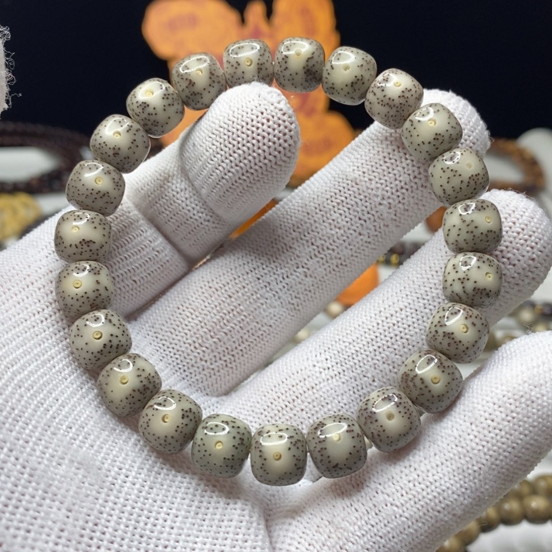 手串星月菩提星月菩提10x9月留白糯冰