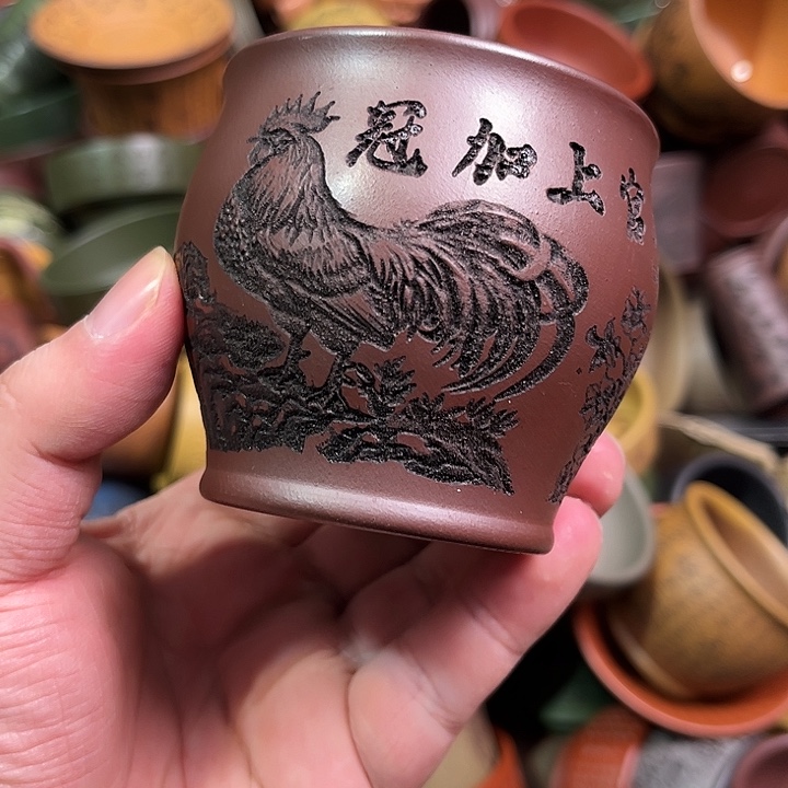 紫砂茶杯全手工紫砂主人杯