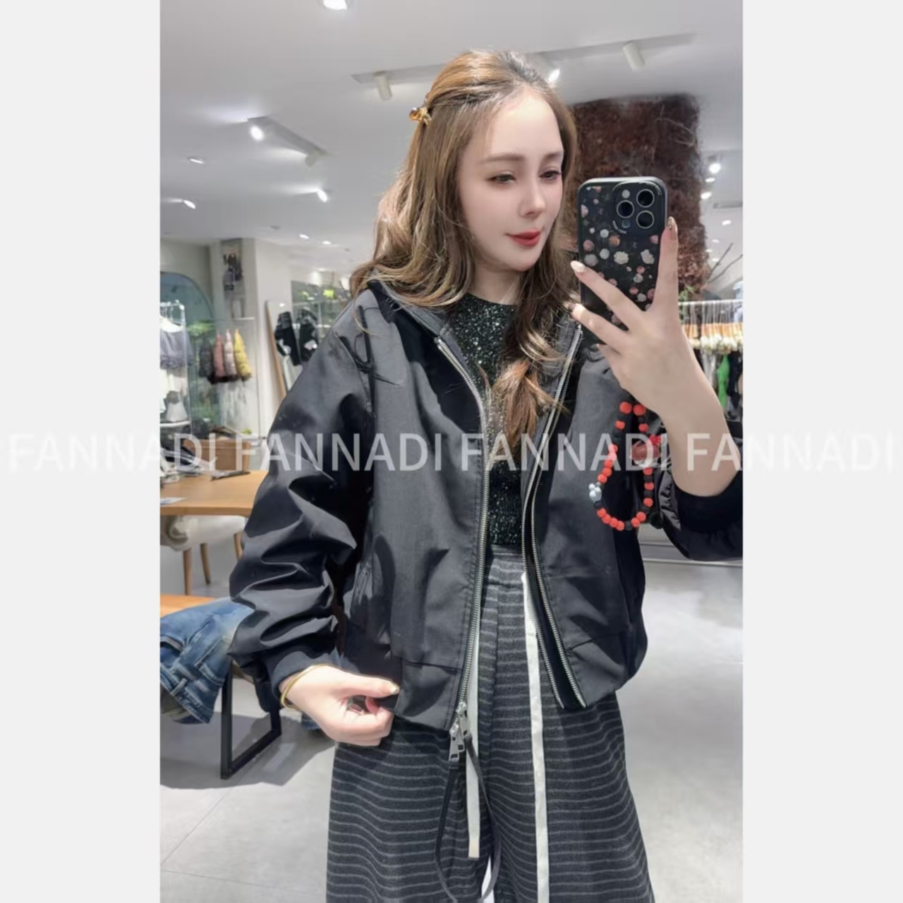 FANNADI【外套】时尚韩版ins风简约通勤连帽羽绒服外套 LQ 285208