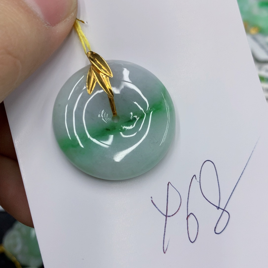 翡翠颈饰18K金镶嵌11111111