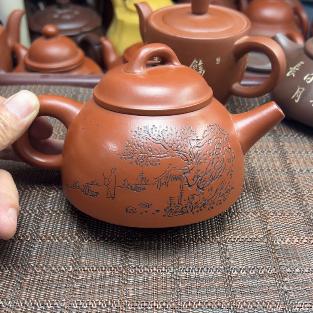 紫砂茶壶宜兴原矿紫砂壶300毫升容量